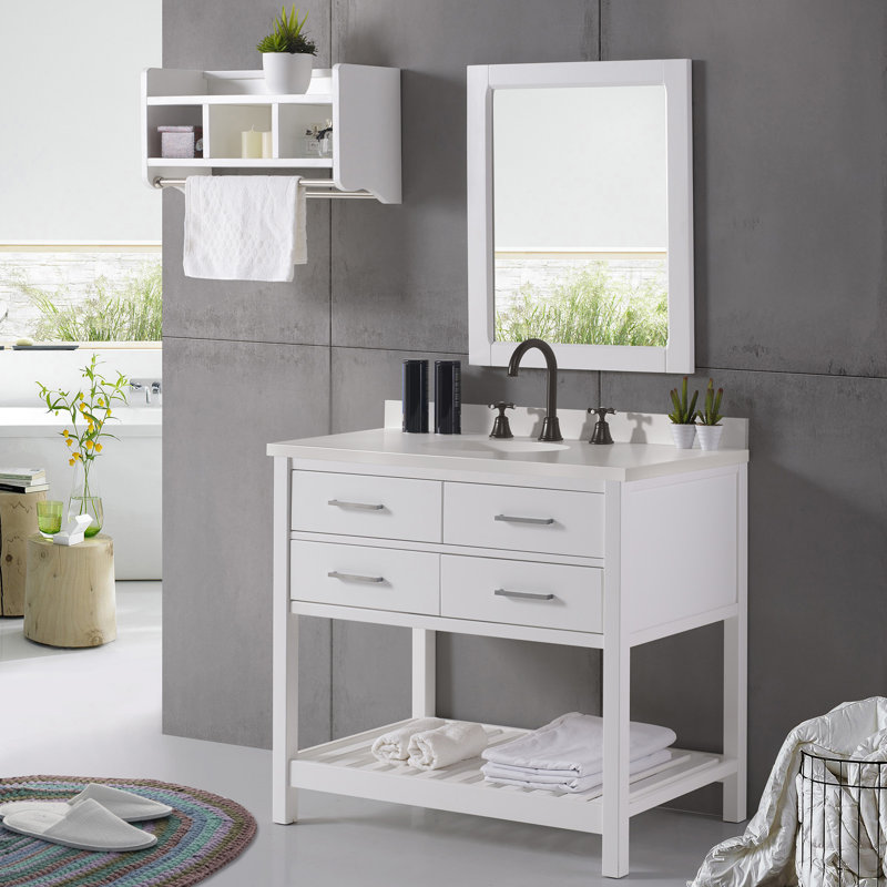 Williamsburg Traditional 36" Pine Vanity Cabinet with Nickel Hardware