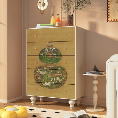 Commode décorative à cinq tiroirs Retro