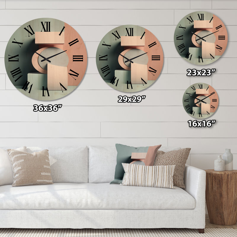 Très grande horloge murale géométrique, Très grand