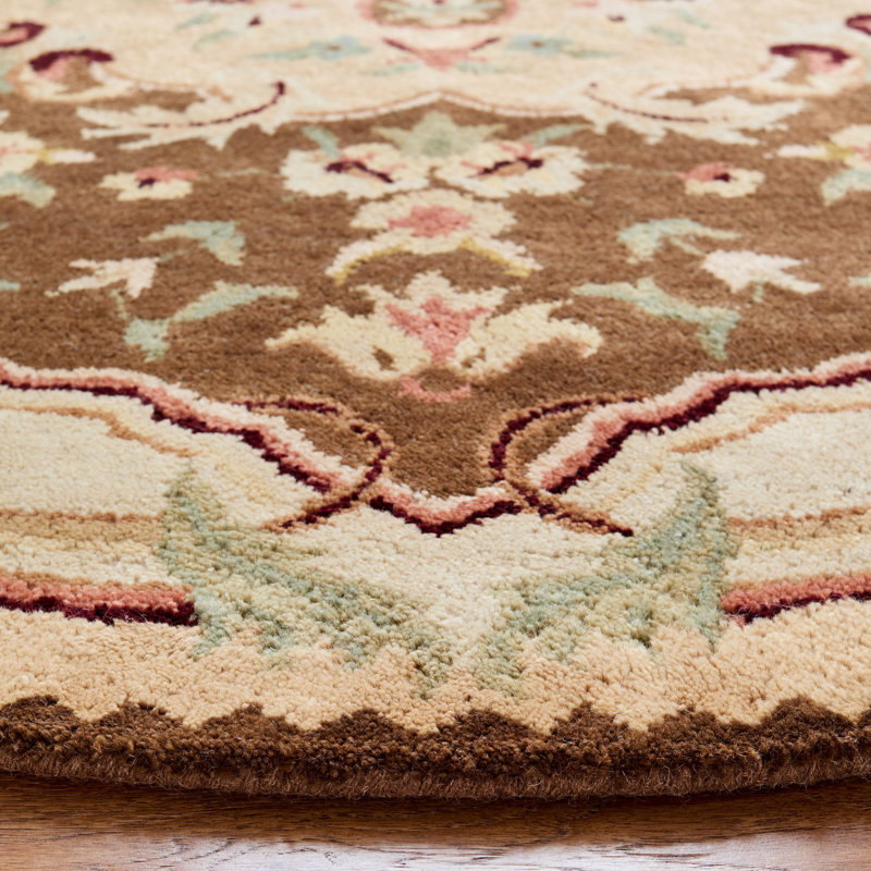 Bedgood Hand Tufted Wool Oriental Rug, Round 4'