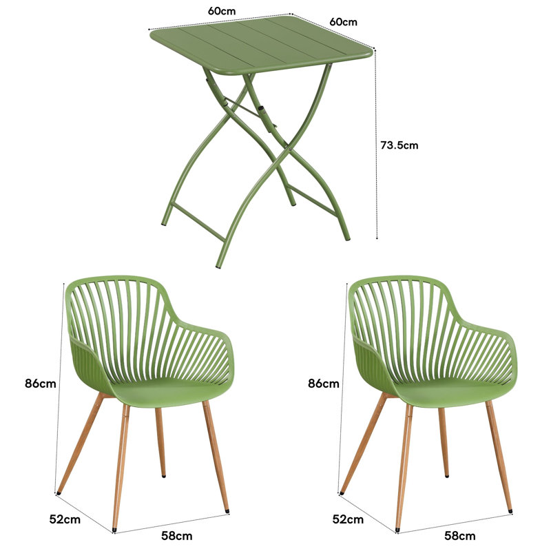 Rimini Patio Dining Set with, Green