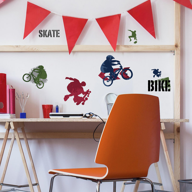 Décalcomanie murale sports extrêmes