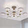 49.2" LED Ceiling Fan with Light and Remote with Starry Sky