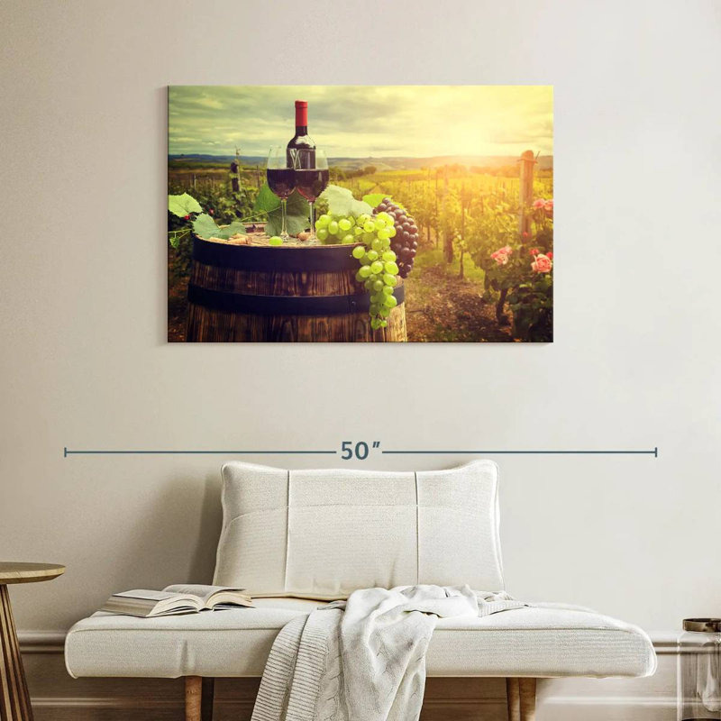 Yarlin Tuscan Vineyard Wine, H 26 po x l 39 po