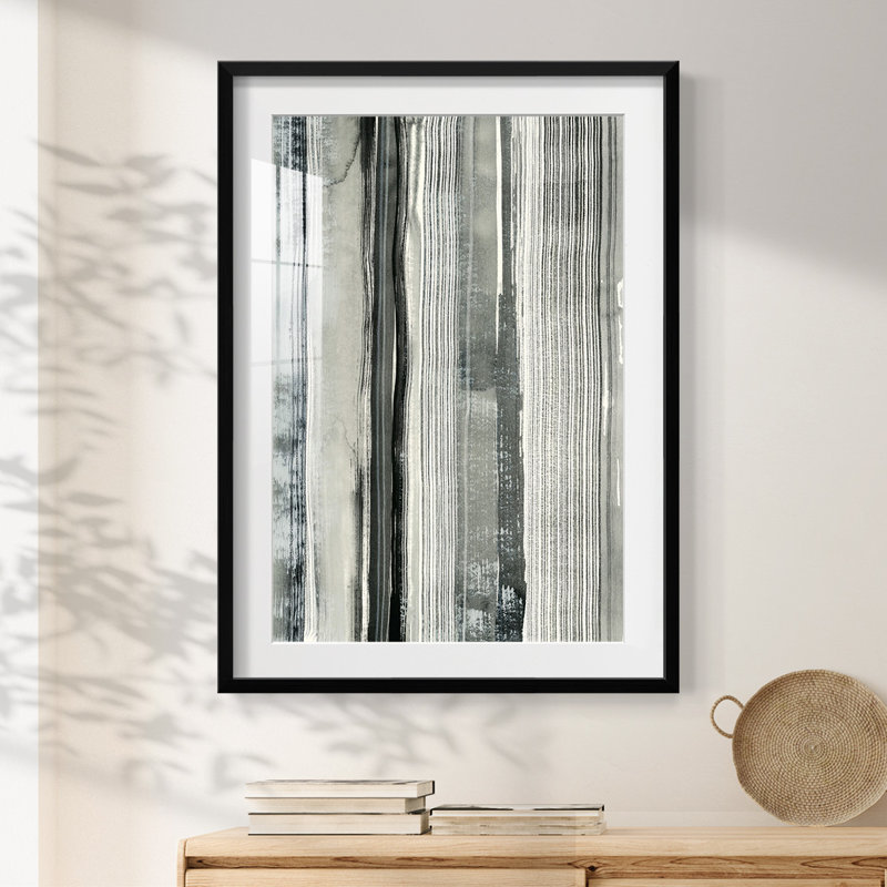 Differing Parallels II - Impression encadrée, H 28,5 po x l 20,5 po, Noir