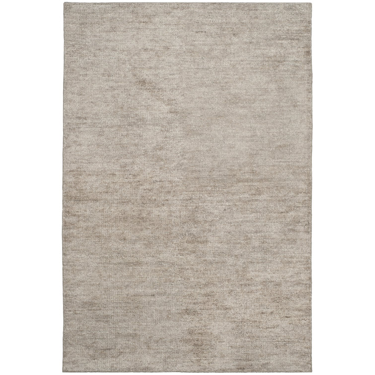 Tapis gris uni en viscose / coton McArthur Stone Wash