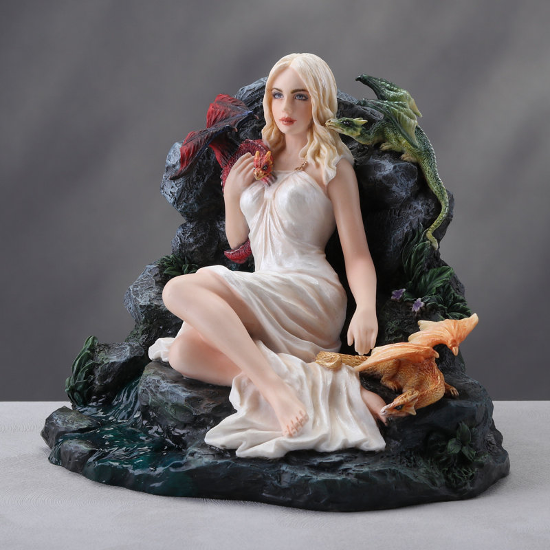 Figurine 6,5 en poly-résine multicolore
