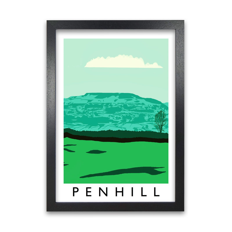 Penhill by Richard O'Neill - Single Picture Frame Print, 30cm H x 42cm W, Black
