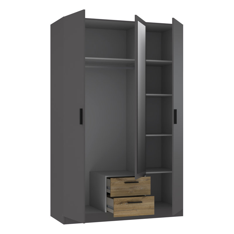 3 Door Manufactured Wood Wardrobe