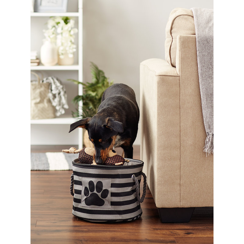 Bac en tissu pour animaux de compagnie, Noir, H 9 po x l 12 po x P 12 po