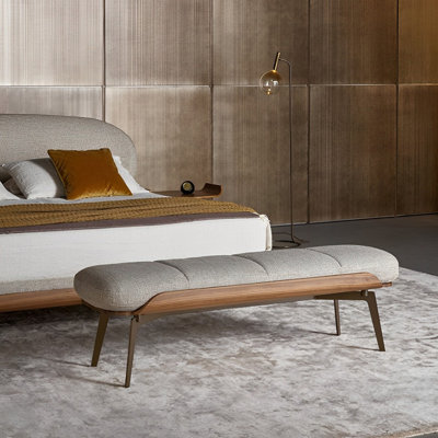 100% Linen Upholstered Bench