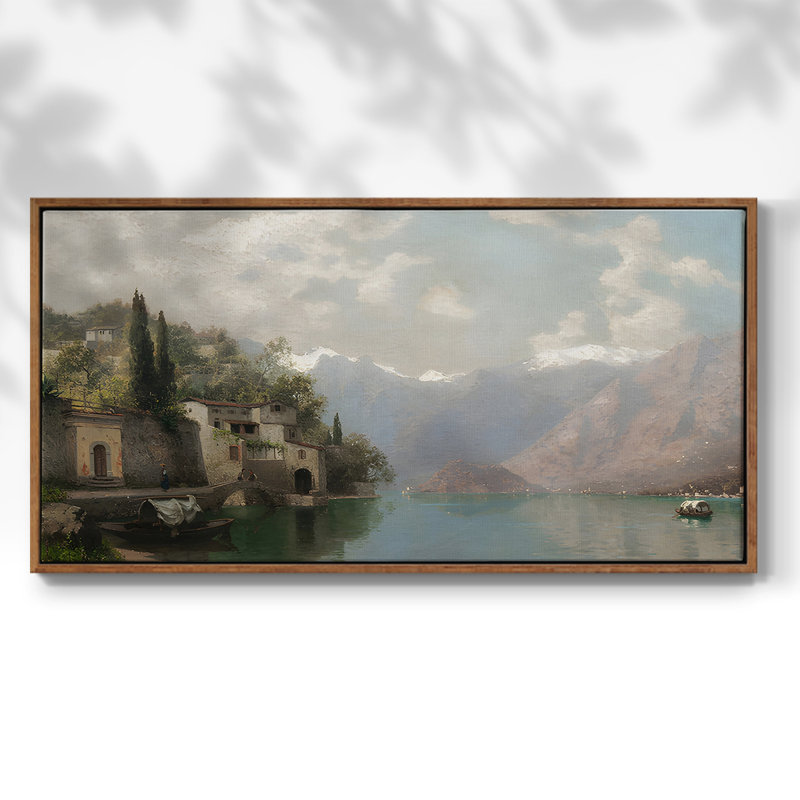Série paysage - DCCxx - Toile tendue avec châssis encadré - Prêt à être accroché, Noyer, H 17 po x l 33 po