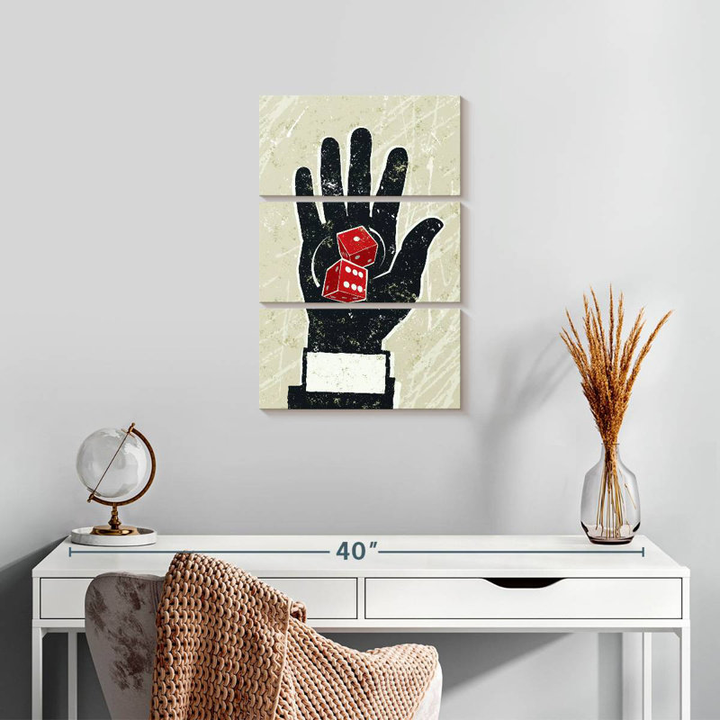 Dice On Hand, 23'' H X 14'' W