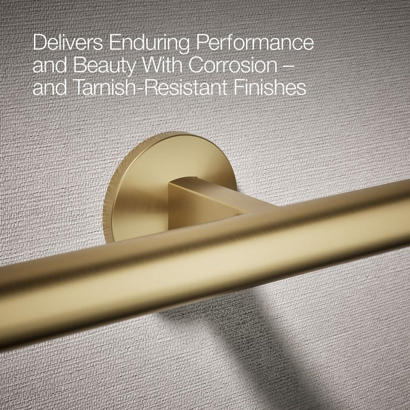 Components™ Double Towel Arm, Vibrant Brushed Moderne Brass
