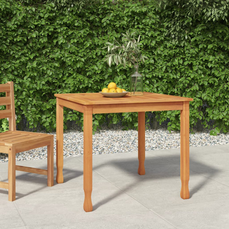 Hea Rectangular Teak Outdoor Dining Table, 33.5" W x 33.5" L x 29.5" H
