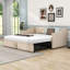 Lit de jour simple rembourré avec couchette-488180501