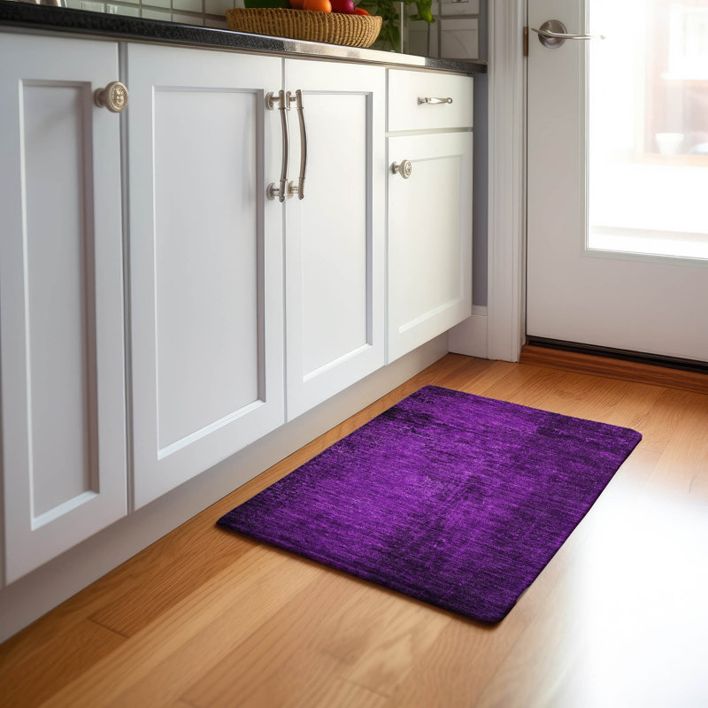 Premium Machine-Washable Mauve Cerrito AMF554 Rug, Rectangle 1 pi 8 po x 2 pi 6 po