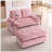 Leisure Double Sofa Recliner with Adjustable Backrest, Soft Padded Armrests, USB Charging, and Storage Ottoman-712127992