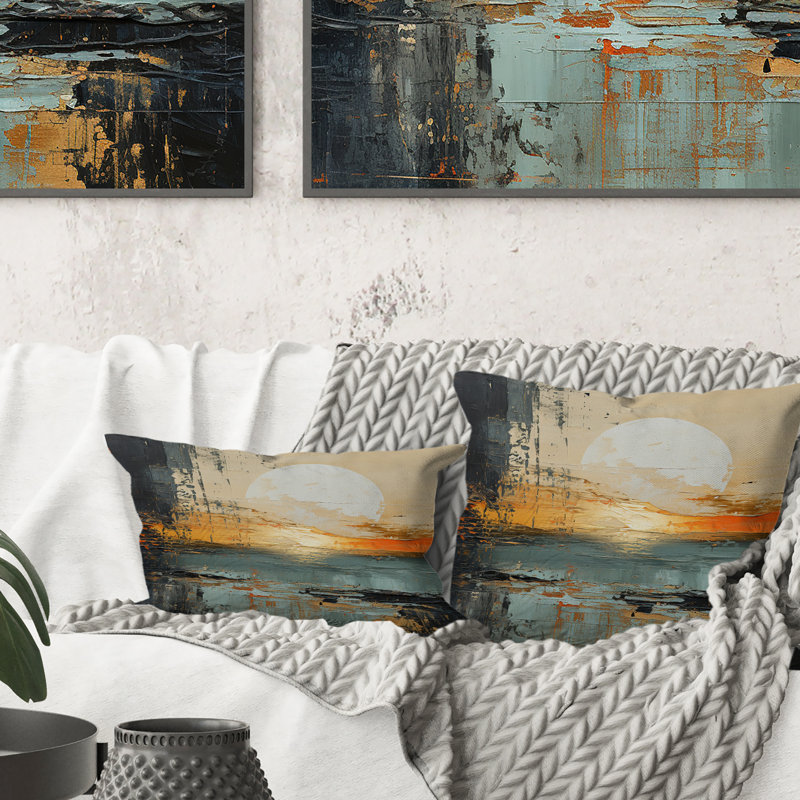 Coussin moderne Modern Coastal Mystic Sunrise I