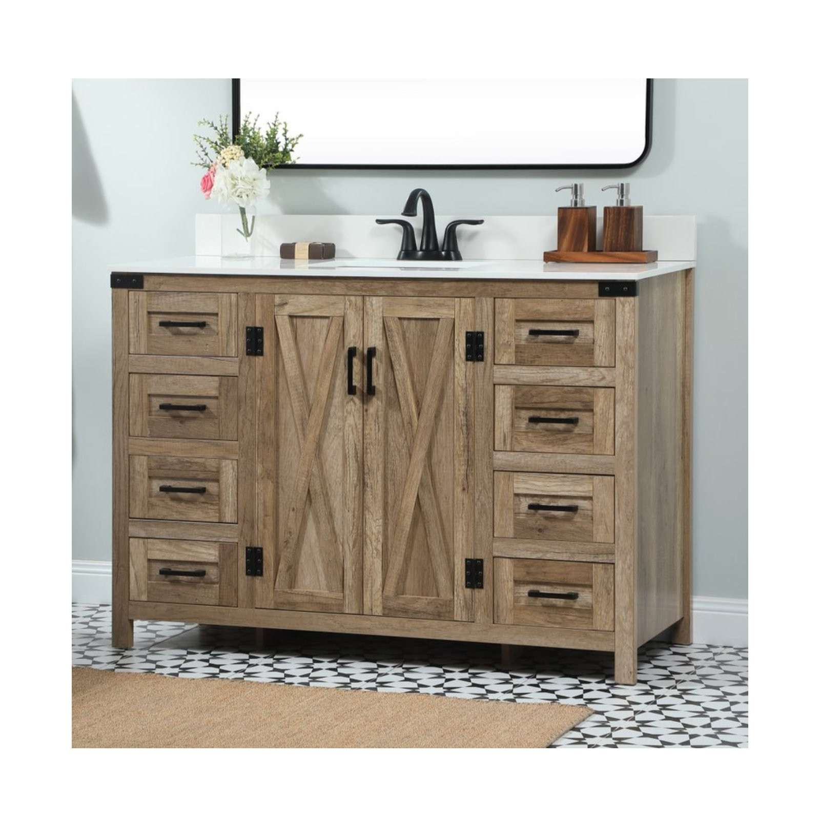 Slayton 48'' Single Bathroom Vanity, Natural Oak