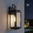 Black 14.5''H Motion Sensor 1-Light Outdoor Wall Lantern with Clear Glass Shade Waterproof