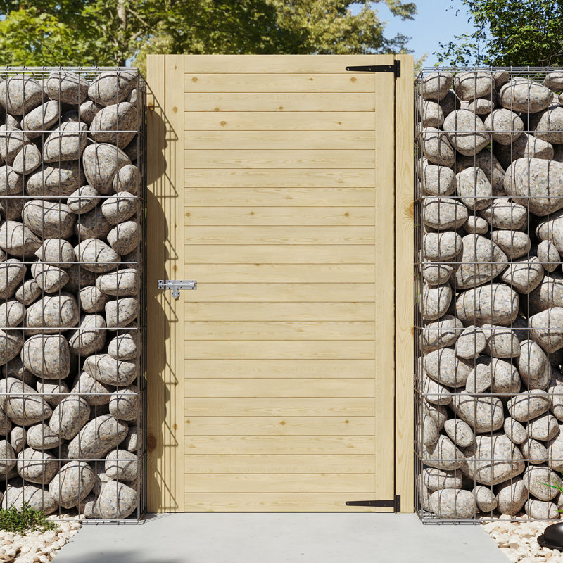 Wooden Garden Gate with Door Latch
