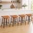 Tabourets de bar pivotants en similicuir Gerald