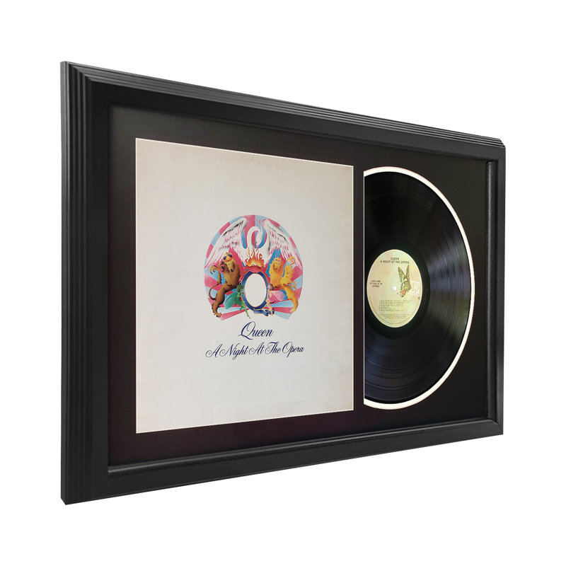Queen "A Night at the Opera" Framed Record with Black Mat, Black