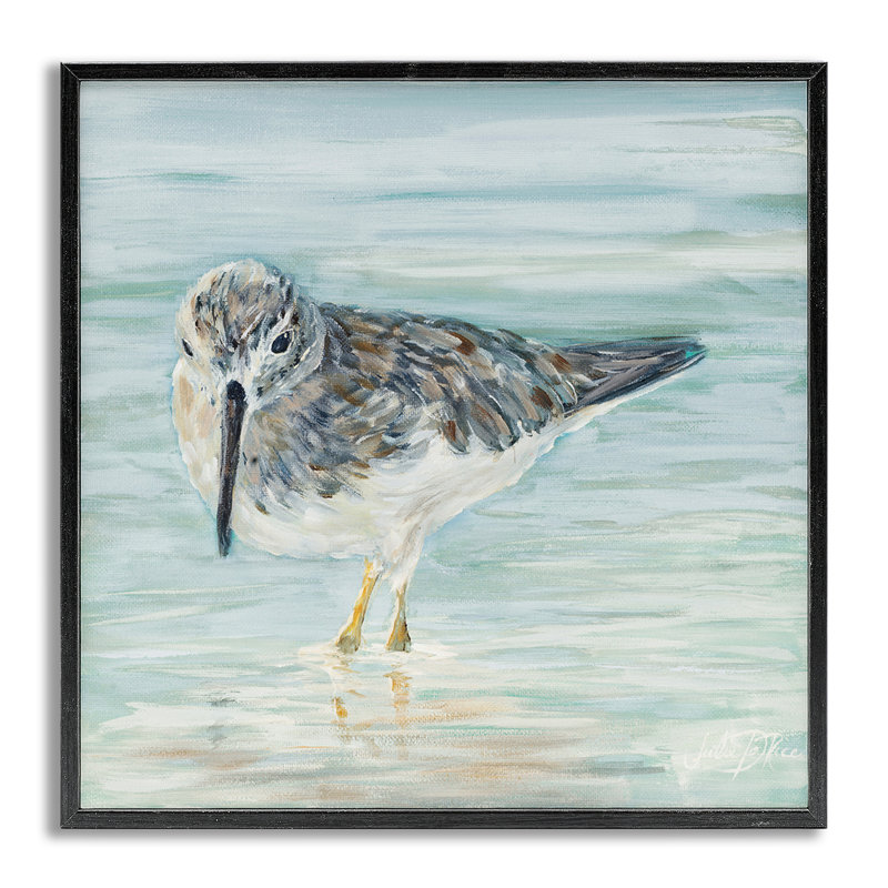 «Sandpiper on Shallow Shore», estampe numérique par Julie DeRice, Estampe numérique Farmhouse, H 17 po x l 17 po