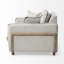  Fauteuil club en tissu gris et brun-148701376