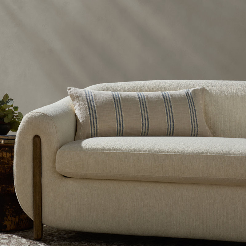 Coussin décoratif Magnolia Home par Joanna Gaines x Loloi Lincoln, Bleu, Polyester