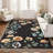 Scalloped Rug Machine Washable Floral Living Room Rugs Non Slip Bedroom Carpet for Nursery Dining Room Dorm Office-60734417-60734430