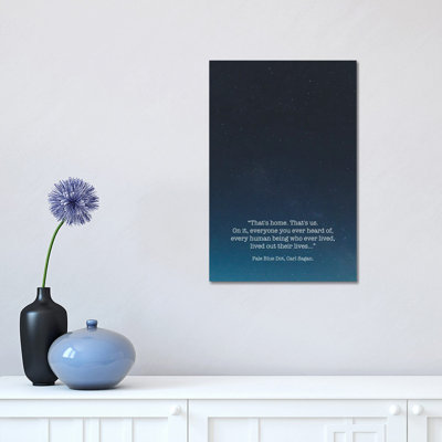 «Pale Blue Dot Carl Sagan», reproduction d'art textuel