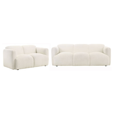 Stewart White 2-piece Sofa Set