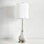 Lampe de table en céramique glam 33 po avec abat-jour pré-assemblé et chaînette pour le salon de la chambre à coucher 33 po-977756168