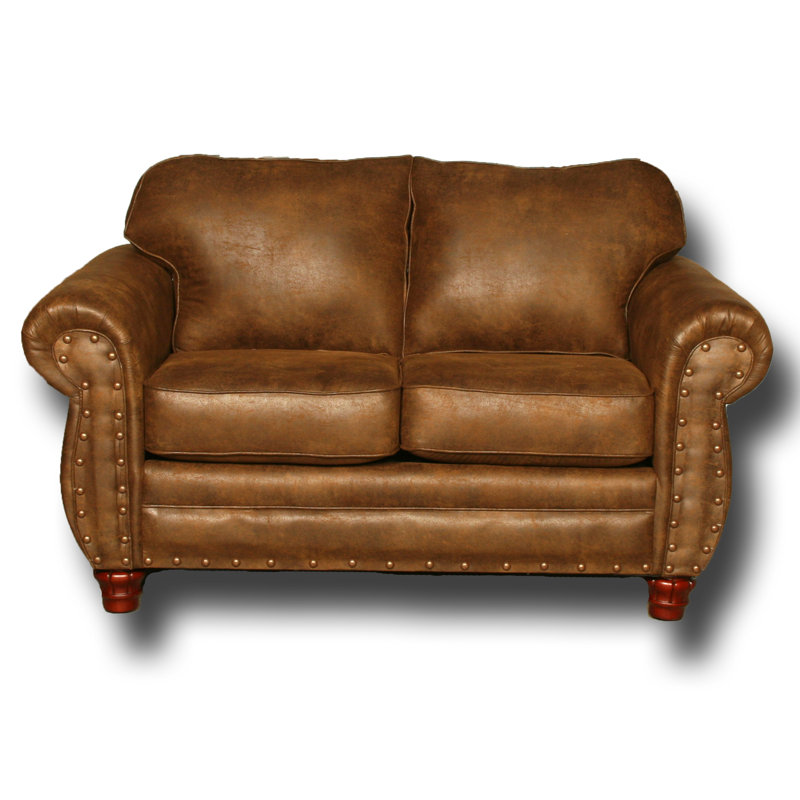 Aticus Round Arm Loveseat, 36" H x 67" W x 37" D