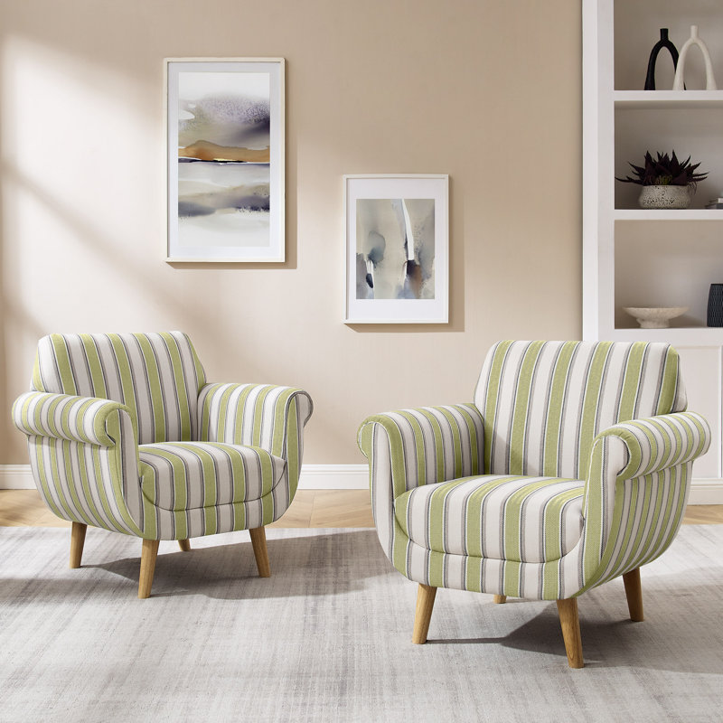 Ensemble de 2 chaises d'appoint 29,92 po, Mélange de polyester bleu marine / lin