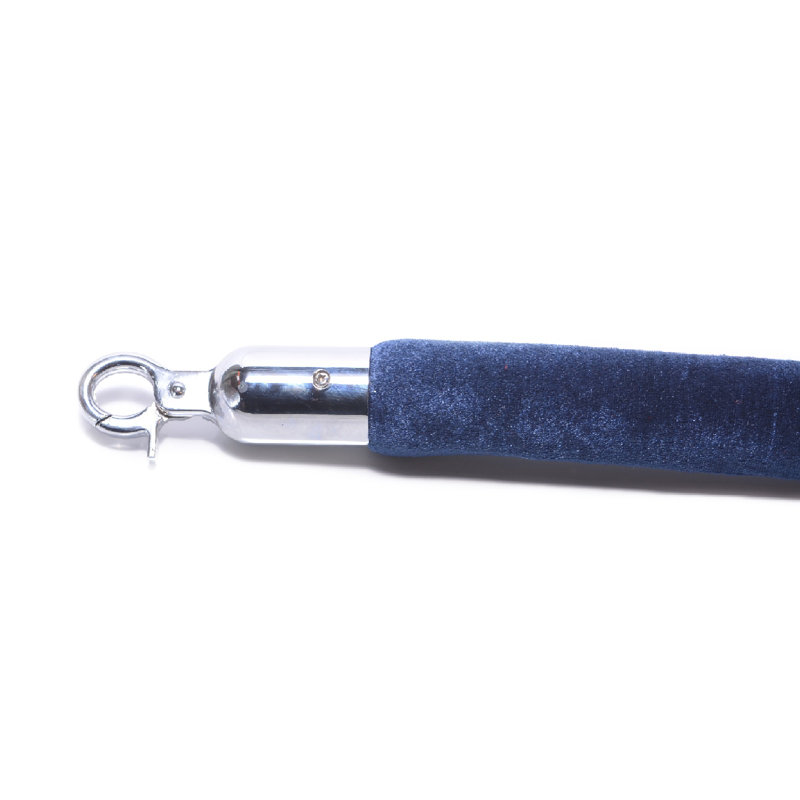 Poteau de contrôle pour foules de luxe (2 plateaux coniques / base plate + corde de 6 pi), Miroir / bleu