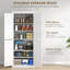 Garde-manger autoportant, armoire de rangement haute avec 4 portes et 2 tablettes réglables