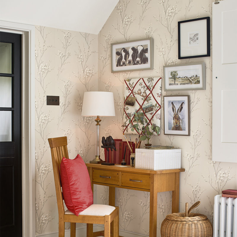 Laura Ashley Willow Wallpaper Roll, Dove Gray
