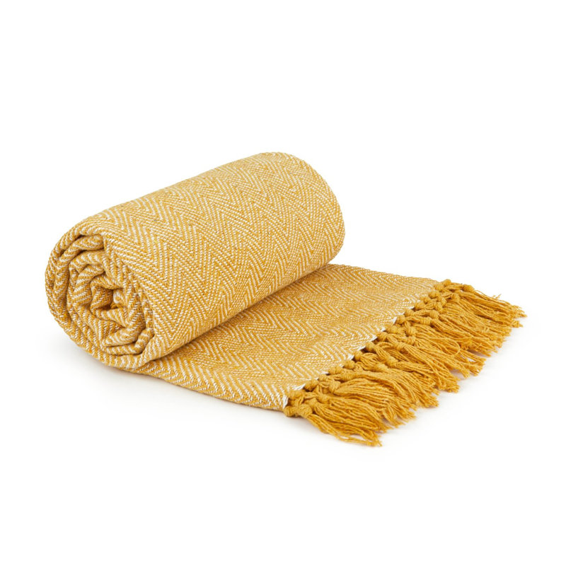 Emestina Throw, Yellow, 228cm W x 254cm L