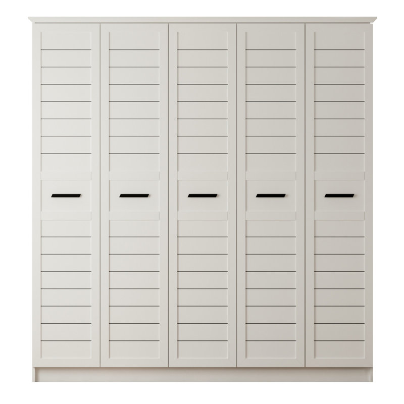 Santos 5 Door Manufactured Wood Wardrobe, 184cm H x 175cm W x 52cm D