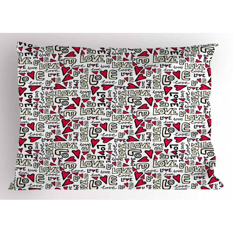 Love Polyester Sham Set, Twin
