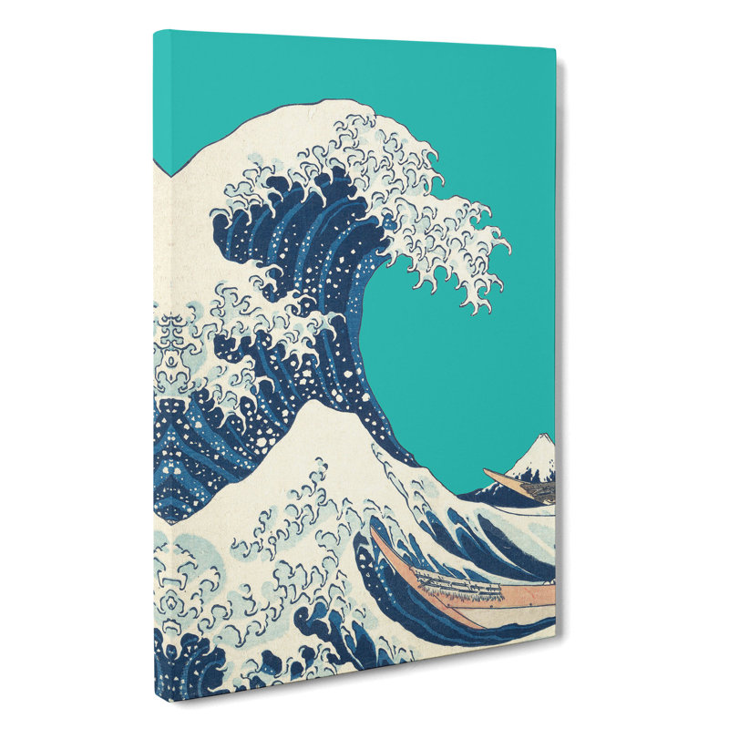 The Great Wave Off Kanagawa by Hokusai - Wrapped Canvas Print, 91cm H x 60cm W x 3cm D