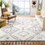 Tapis ivoire / noir en laine touffeté à la main Ezzie Southwestern-856263096