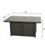 Aluminum 50X32" Rectangle Fire Table W/ Fire Glass And Cover