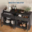 Buffet 55 po avec rangement, grande armoire de cuisine avec 4 portes en acrylique et 2 tiroirs-1910456375