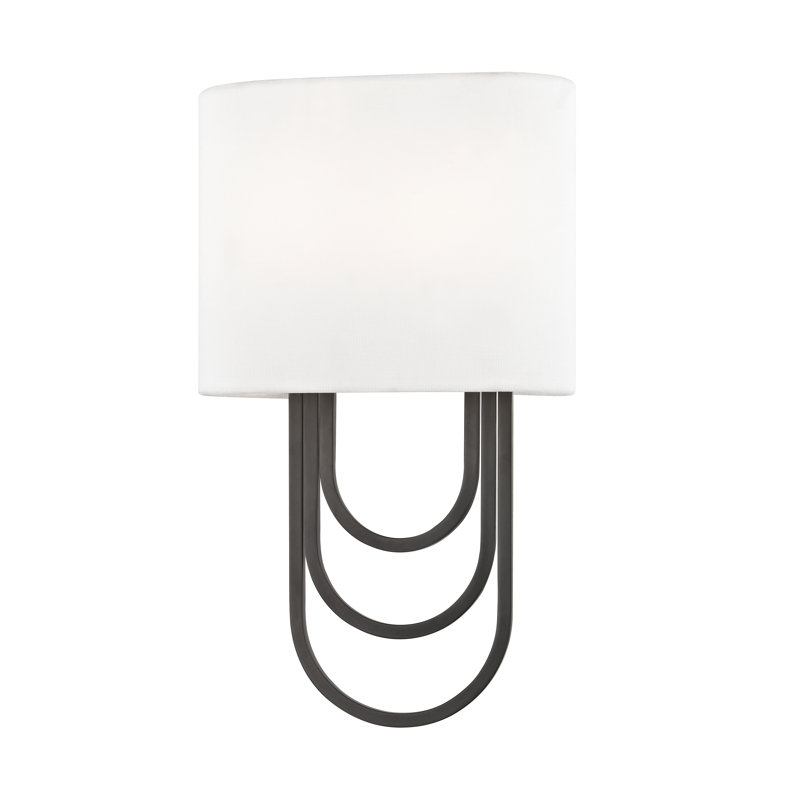 Farah Steel Flush Mounted Sconce, Old Bronze