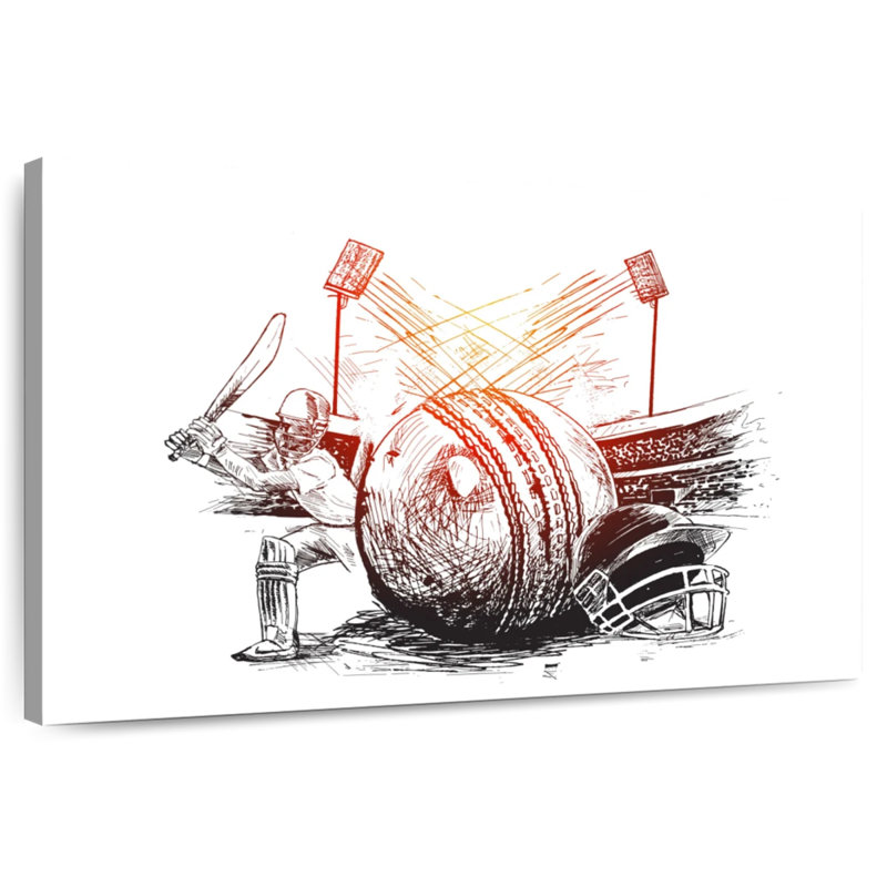 «Sirci Cricket Game Abstract», H 34 po x l 51 po