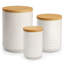 Food Storage Containers, Ceramic Canisters With Airtight Lids, Hexagon Shape For Flour, Sugar, Coffee, Pasta, Cookies, And Tea, 3 Pack, (White)